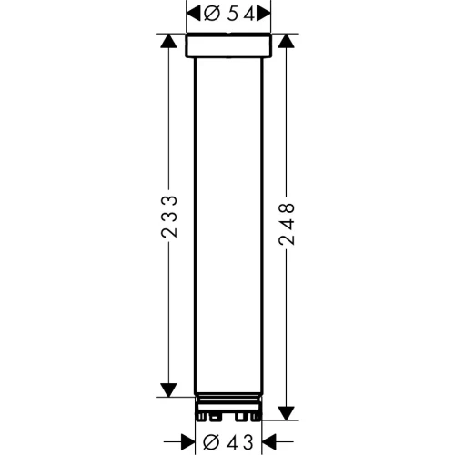 Купить купить удлинение для потолочного подсоединения верхнего душа axor showersolutions, 230 мм, шлифованная бронза арт. 35288140