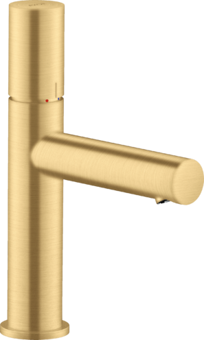 Купить купить смеситель axor uno для раковины 110, с рукояткой zero, с незапираемым сливным набором шлифованное золото арт. 45002250