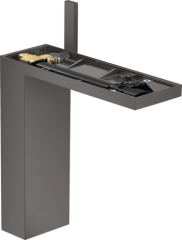 Смеситель для раковины AXOR MyEdition 230 со сливным клапаном Push-Open без панели, матовый черный, хром арт. 47022340