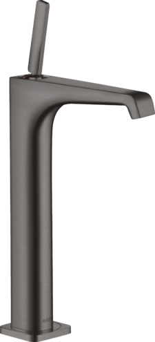 Купить купить смеситель для раковины axor citterio e 250, для накладной раковины, с незапираемым сливным набором, матовый черный, хром арт. 36104340