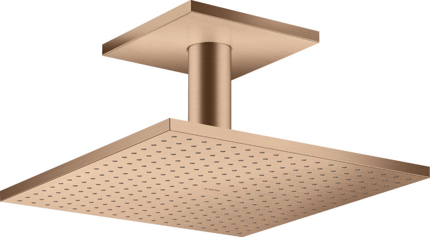 Купить купить верхний душ axor showersolutions 300/300 2jet, с потолочным подсоединением, матовое красное золото арт. 35320310