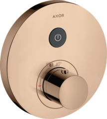 Термостат AXOR ShowerSelect для 1 потребителя, скрытого монтажа, круглый, полированное красное золото арт. 36722300