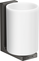 Стаканчик для зубных щеток AXOR Universal Rectangular настенный, полированный черный, хром арт. 42604330