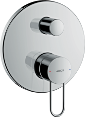 Смеситель для ванны AXOR Uno с рукояткой петлей со встроенной защитной комбинацией, хром арт. 38428000