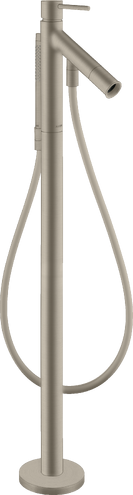 Купить купить смеситель для ванны напольный axor starck, однорычажный, с круглой рычаговой рукояткой, шлифованный никель арт. 10456820