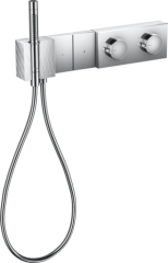 Модуль термостата AXOR Edge 470/100 для 2 потребителей скрытого монтажа с алмазной огранкой, хром арт. 46701000