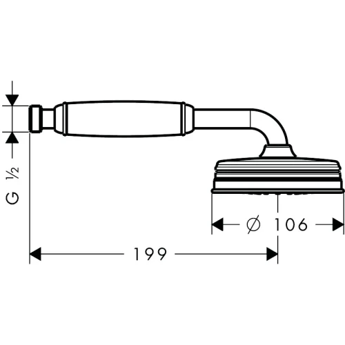 Купить купить ручной душ axor montreux, 100 мм, полированный черный, хром арт. 16320330