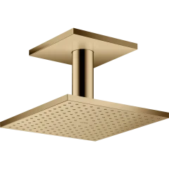Верхний душ Axor ShowerSolutions, с потолочным подсоединением, 250x250 мм, 1 jet, полированная бронза арт. 35308130