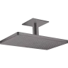 Купить купить верхний душ axor showersolutions, 1 jet, с потолочным подсоединением, 460x270 мм, шлифованный черный, хром арт. 35277340