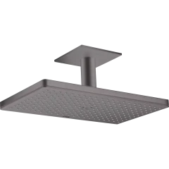 Верхний душ Axor ShowerSolutions, 1 jet, с потолочным подсоединением, 460x270 мм, шлифованный черный, хром арт. 35277340