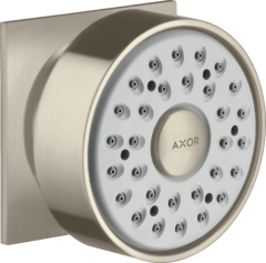 Боковая форсунка AXOR 1jet, квадратная, шлифованный никель арт. 28469820
