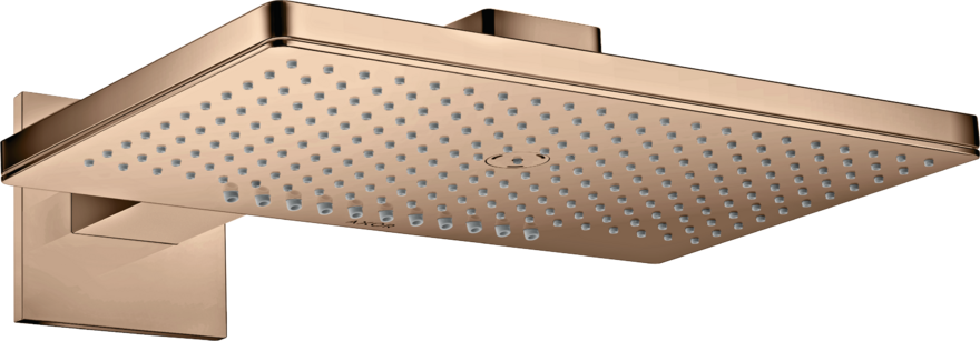 Купить купить верхний душ axor showersolutions 460/300 2jet, с держателем, с квадратной розеткой, полированное красное золото арт. 35280300