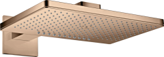 Верхний душ AXOR ShowerSolutions 460/300 2jet, с держателем, с квадратной розеткой, полированное красное золото арт. 35280300
