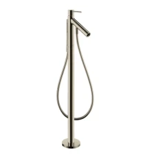 Смеситель для ванны напольный Axor Starck, однорычажный, с круглой рычаговой рукояткой, полированный никель арт. 10456830