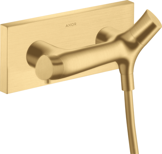 Купить купить термостат для душа axor starck organic, внешнего монтажа, шлифованное золото арт. 12602250