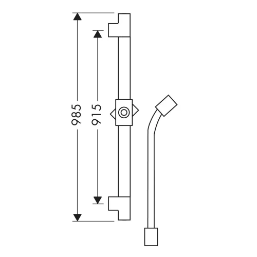 Купить купить штанга для душа со шлангом axor starck, 90 см, шлифованное золото арт. 27830250