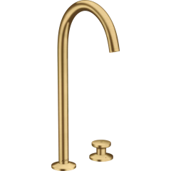 Смеситель для раковины Axor Select 260, на 2 отверстия, со сливным клапаном Push-Open, шлифованное золото арт. 48060250