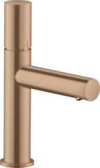 Смеситель AXOR Uno для раковины 110, с рукояткой zero, с незапираемым сливным набором шлифованное красное золото арт. 45002310