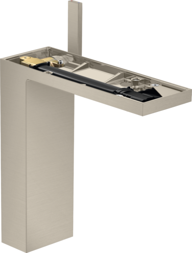 Купить купить смеситель для раковины axor myedition 230 со сливным клапаном push-open без панели, матовый никель арт. 47022820