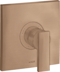 Смеситель для душа AXOR Citterio для скрытого монтажа с рычаговой рукояткой, матовое красное золото арт. 39655310