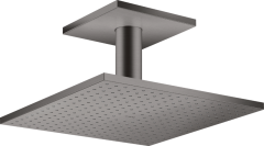 Верхний душ AXOR ShowerSolutions 300/300 2jet, с потолочным подсоединением, матовый черный, хром арт. 35320340