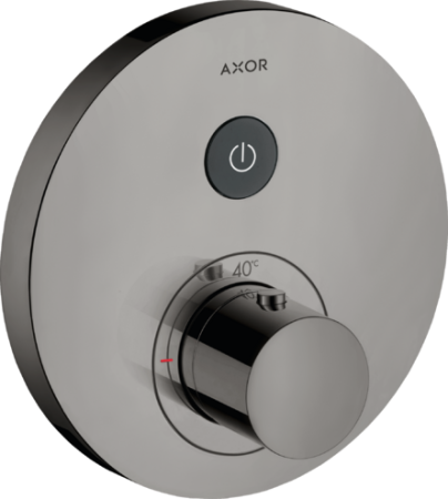 Купить купить термостат axor showerselect для 1 потребителя, скрытого монтажа, круглый, полированный черный, хром арт. 36722330
