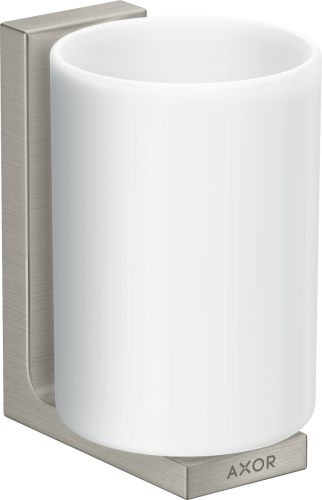 Купить купить стаканчик для зубных щеток axor universal rectangular настенный, сталь арт. 42604800