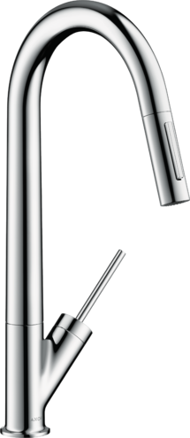 Купить купить смеситель для кухни axor starck 270, однорычажный, с вытяжным душем, хром арт. 10821000