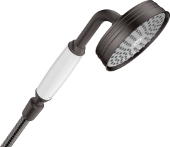 Ручной душ Axor Montreux, 100 мм, шлифованный черный, хром арт. 16320340