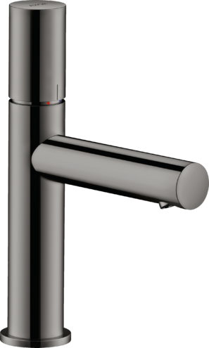 Купить купить смеситель axor uno для раковины 110, с рукояткой zero, с незапираемым сливным набором полированный черный, хром арт. 45002330