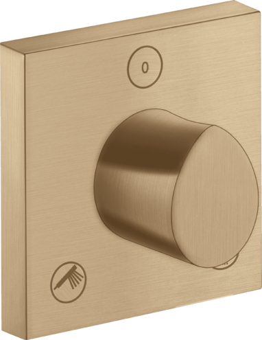 Купить купить запорный/переключающий вентиль trio/quattro axor starck organic, 120/120, скрытого монтажа, шлифованная бронза арт. 12731140