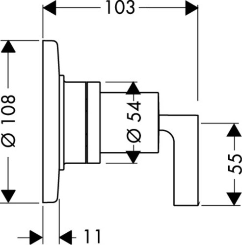 Купить купить запорный/переключающий вентиль axor citterio trio/quattro с рычаговой рукояткой, матовое золото арт. 39920250