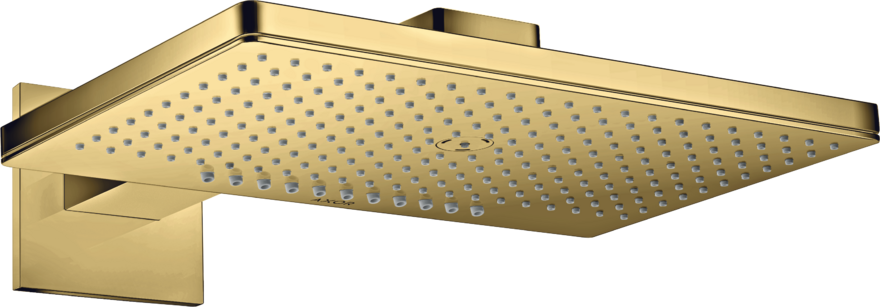 Купить купить верхний душ axor showersolutions 460/300 2jet, с держателем, с квадратной розеткой, полированное золото арт. 35280990