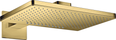 Верхний душ AXOR ShowerSolutions 460/300 2jet, с держателем, с квадратной розеткой, полированное золото арт. 35280990