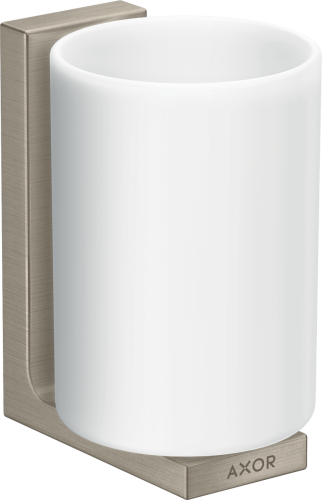 Купить купить стаканчик для зубных щеток axor universal rectangular настенный, матовый никель арт. 42604820