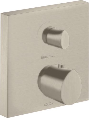 Купить купить термостат axor starck organic, с запорным/переключающим вентилем, шлифованный никель арт. 12716820