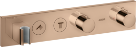 Купить купить термостат axor showersolutions select 460/90, для 2 потребителей, скрытого монтажа, полированное красное золото арт. 18355300