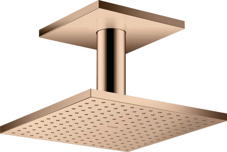 Купить купить верхний душ axor showersolutions 250/250 1jet, с потолочным подсоединением, полированное красное золото арт. 35308300