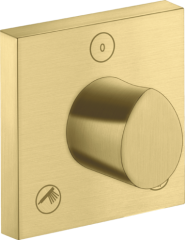 Запорный/переключающий вентиль Trio/Quattro Axor Starck Organic, 120/120, скрытого монтажа, матовая латунь арт. 12731950
