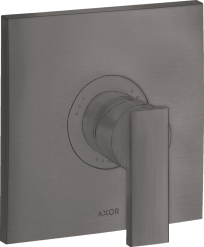 Купить купить смеситель для душа axor citterio для скрытого монтажа с рычаговой рукояткой, матовый черный, хром арт. 39655340