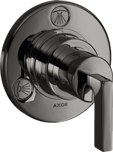 Купить купить запорный/переключающий вентиль axor citterio trio/quattro с рычаговой рукояткой, полированный черный, хром арт. 39920330