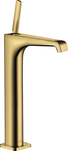 Купить купить смеситель для раковины axor citterio e 250, для накладной раковины, с незапираемым сливным набором, полированное золото арт. 36104990