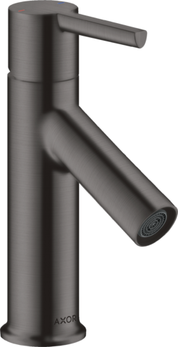 Купить купить смеситель для раковины axor starck 80, однорычажный, с рычаговой рукояткой, со сливным гарнитуром, шлифованный черный, хром арт. 10102340