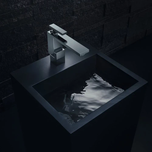 Купить купить смеситель для раковины axor edge однорычажный, 130, со сливным клапаном push-open, хром арт. 46010000