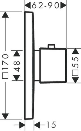 Купить купить термостат axor urquiola highflow для скрытого монтажа, хром арт. 11731000