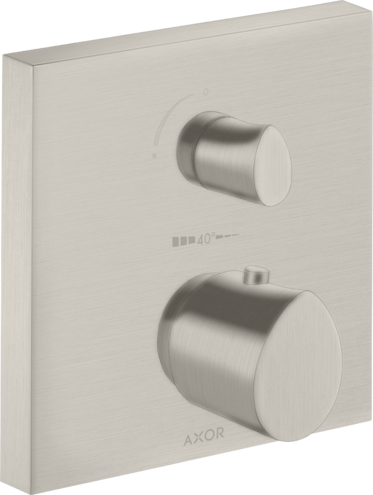 Купить купить термостат axor starck organic, с запорным/переключающим вентилем, сталь арт. 12716800