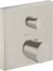Термостат Axor Starck Organic, с запорным/переключающим вентилем, сталь арт. 12716800