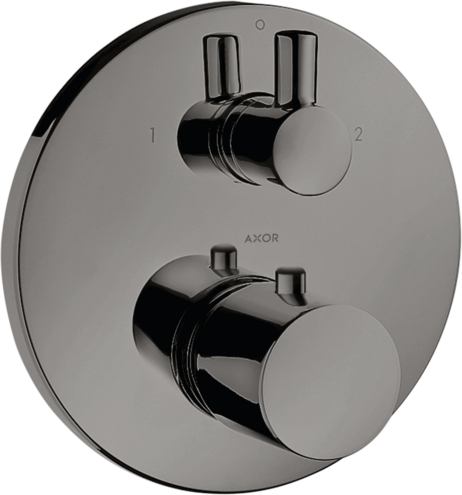 Купить купить термостат axor uno с запорным/переключающим вентилем, полированный черный, хром арт. 38720330