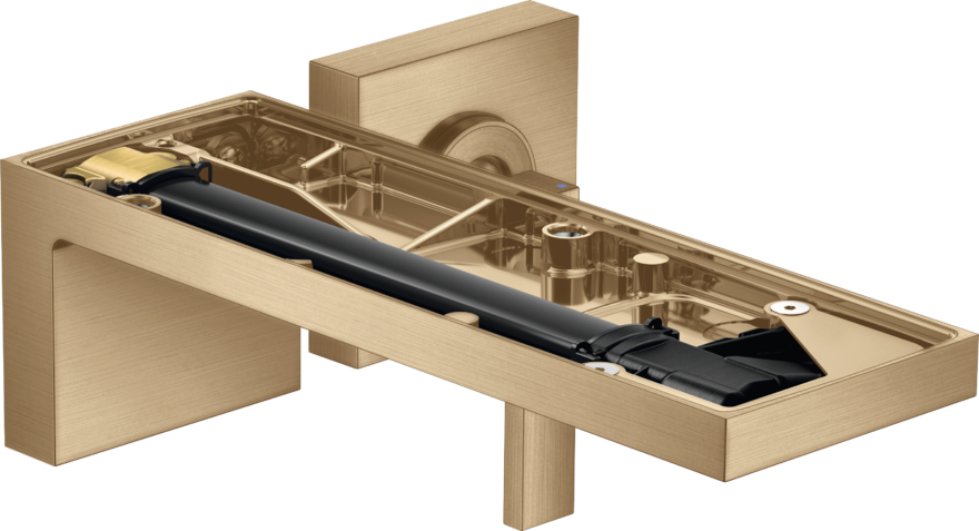 Купить купить смеситель для раковины axor myedition настенный с изливом 221 мм без панели, матовая бронза арт. 47062140