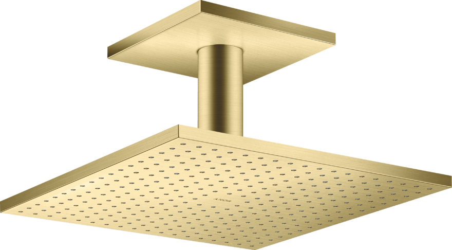 Купить купить верхний душ axor showersolutions 300/300 2jet, с потолочным подсоединением, матовая латунь арт. 35320950